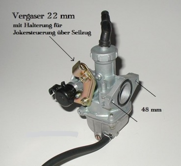 Vergaser 22 mm mit Joker am Lenker